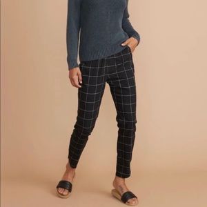 Marine Layer Black Allison Pant in Windowpane